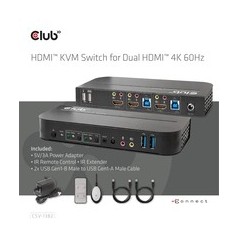Club 3D CSV-1382 KVM / audio-switch Desktop